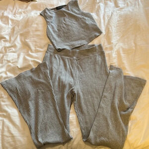 Missguided grey two piece set worn once perfect condition